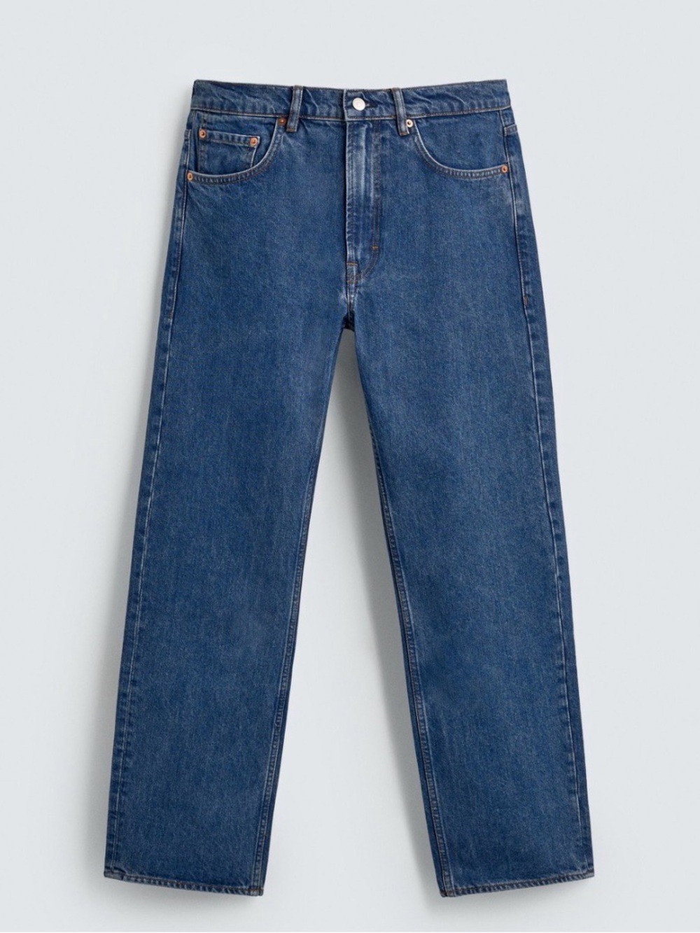 Zara  Straight Jeans - Dark Blue Denim